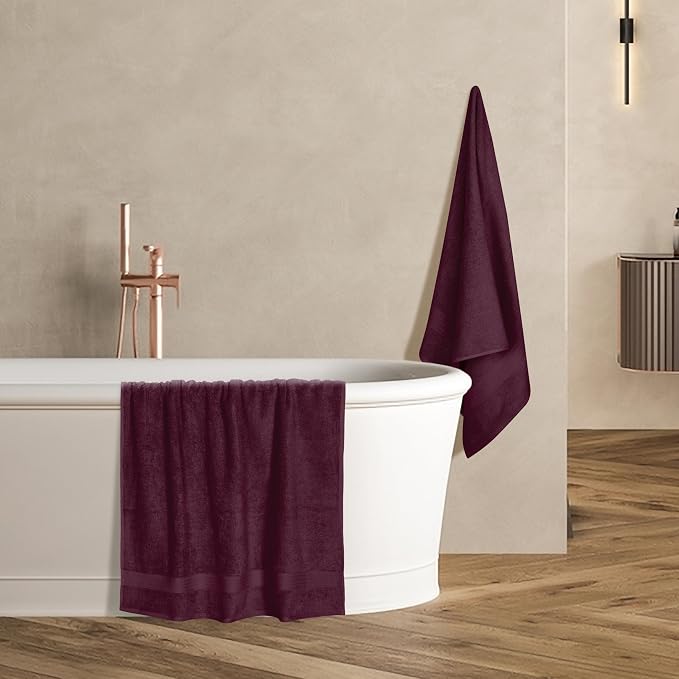 GLAMBURG Premium Cotton 4 Pack Bath Towel Set - Image 5