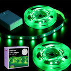 BestLuz Battery Powered LED Strip Lights 2X 3.33ft Flexible Green Light Strip by BestLuzUS