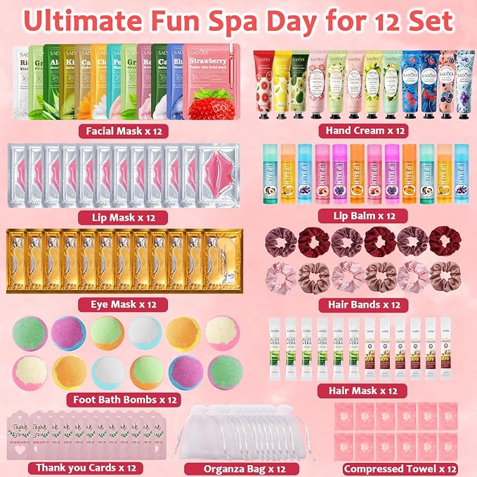 132PCS Spa Party Supplies for Women, Spa Party Favors Include Face Masks - Image 2