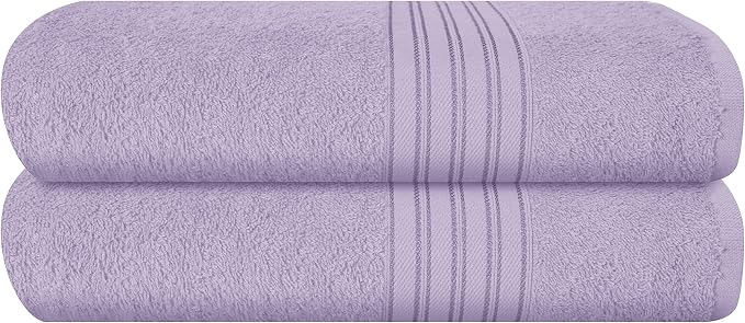 BOUTIQUO 100% Cotton 2 Pack Bath Towel Set 28x55 inches, Eco-Friendly Large by BOUTIQUO
