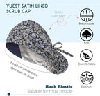 Satin Lined Scrub Caps with Buttons & Sweathand, Surgical Caps - Image 3