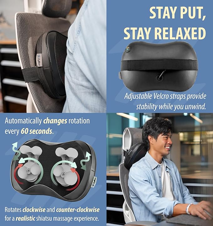 Zyllion Shiatsu Back and Neck Massager - Image 4