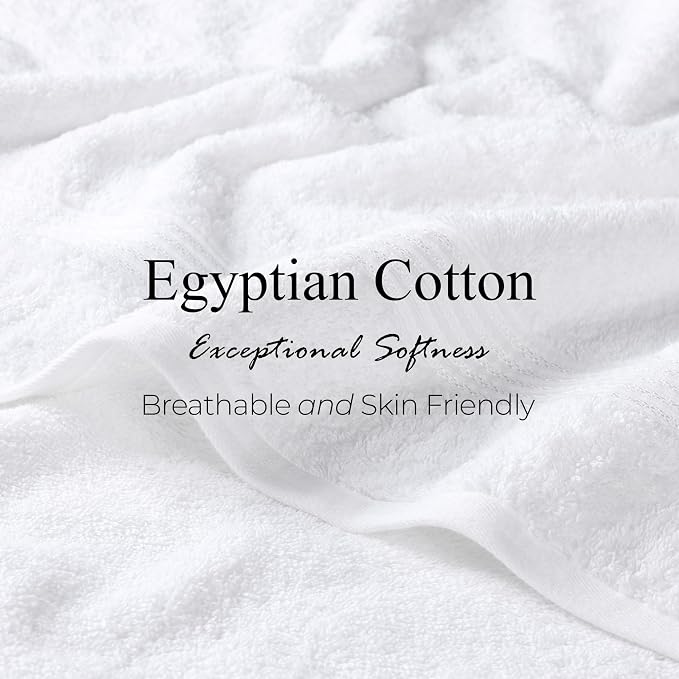 Superior Egyptian Cotton 12-Piece Towel Set, Guest Bath Decor Essentials - Image 7