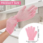 Sibba 2Pcs Exfoliating Wash Gloves Dual Texture Bath Gloves - Image 6