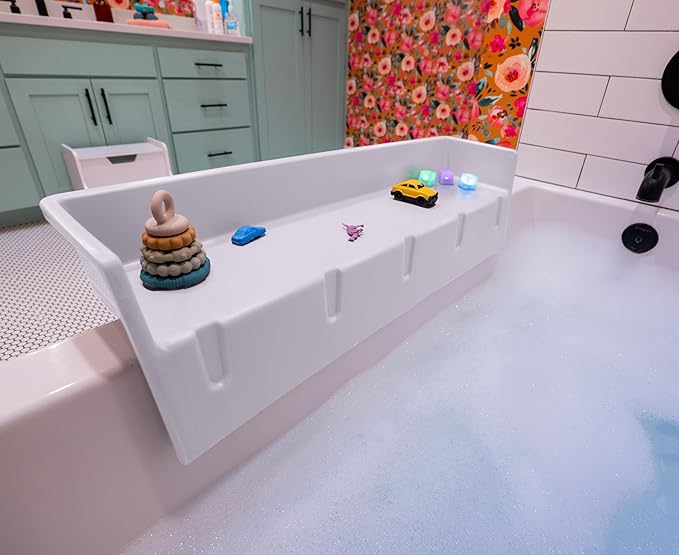 Tub Topper® Bathtub Splash Guard & Bath Shelf by TubTopper