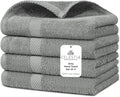 100% Cotton Hand Towel Set of 4, Sustainable, Highly Absorbent, Quick Drying by VillaCelestia