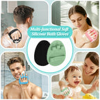 Silicone Back/Body/Face Scrubber & Soft Bath Glove Set 4PCS, Gentle Exfoliating - Image 9
