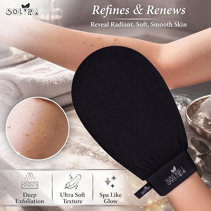 Exfoliating glove for Shower & Exfoliating body scrubber – 100% Vegan Viscose - Image 6