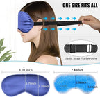 Cooling Sleep Mask w/Gel Eye Mask, Silk Eye Mask - Image 6