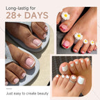 UNA GELLA Toe Nail Tips Full Cover, 15 Sizes - Image 2