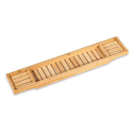 Bamboo Large 28.7" Long Slatted Bathtub Tray by Trademark+Innovations
