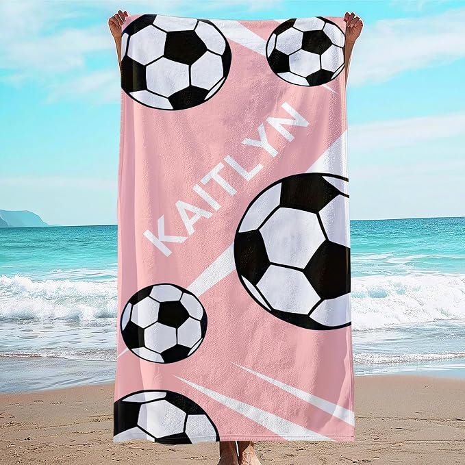 Personalized Beach Towel With Name, Custom Beach Towel with Text, Customized by JML