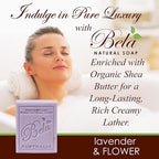 BELA Lavender Soap Bars 3.3 OZ Pack of 6, French Triple Milled Bar Soap - Image 6