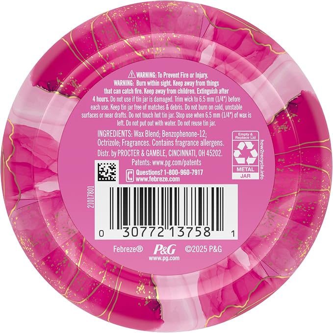 Febreze Scented Candle, Romance & Desire Scent, 11 oz 4 Wick Candle, Single Pack - Image 9