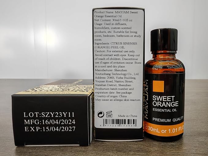 Sweet Orange Essential Oil 30ML/ 1.01FL.OZ, MAYJAM Pure Aromatherapy Sweet - Image 10