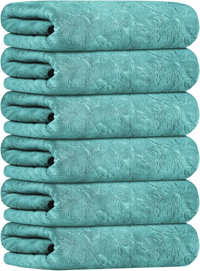 JML Microfiber Bath Towels, Bath Towel 6 Pack, Super Absortbent and Fast Drying - Image 2