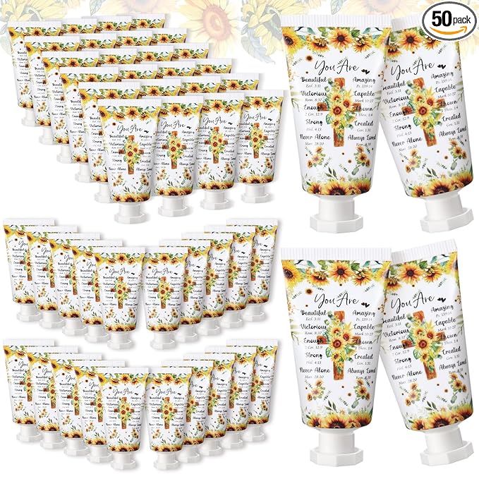 50 Pack Christian Hand Lotion Bulk Gifts by Heigble