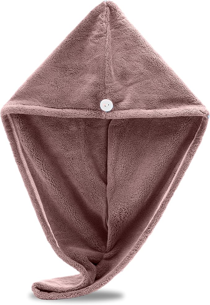 Microfiber Hair Towel Wrap, Hair Turban Towel Super Absorbent Twist Turban Dry by Unknown