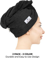 American Soft Linen 100% Cotton Hair Towels - Image 4