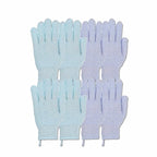 4 Pairs Exfoliating Gloves, 100% Nylon, Dual Texture Body Scrub by The+Beauty+Project