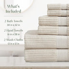 Springtree Home 100% Cotton Bath Towel Set | 6 Piece Set | Absorbent & - Image 2