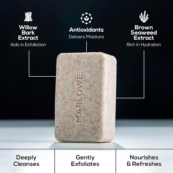 MARLOWE. No. 102 Body Scrub Soap 7 oz, Exfoliating Soap Bar - Image 7