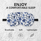 Blue and White Porcelain Silk Eye Mask - Image 6