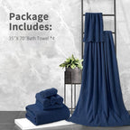 Bath Towel Set 4 Piece Oversized Bath Sheet 35"x70”Extra Large Bath Towel Soft - Image 7