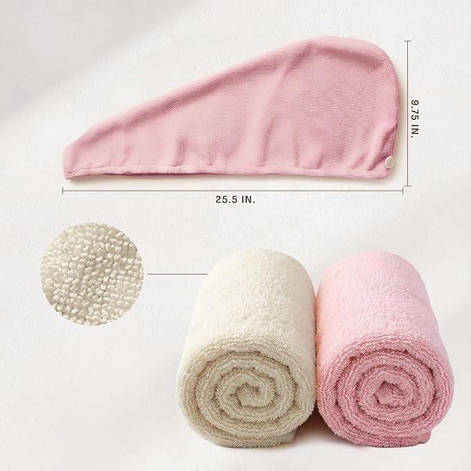 Microfiber Hair Towel Wrap Turban - Image 2