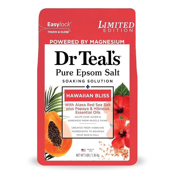Dr Teal's Epsom Salt Magnesium Soak, Limited Edition Hawaiian Bliss by DrTeals
