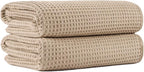 MICROFI New Microfiber Waffle Bath Towels, 2 Pieces, Fast Drying, Lint Free 430 by Unknown
