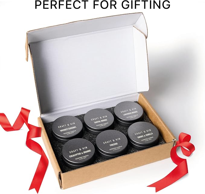 Craft & Kin Scented Votive Candle Gift Set of 6 | Small Luxury Scented Candles - Image 6