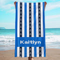 JML Custom Beach Towel with Name, Personalized Microfiber Beach Towel with Name by JML
