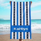 JML Custom Beach Towel with Name, Personalized Microfiber Beach Towel with Name by JML