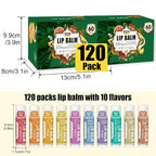 AZEN 120 Pack Lip Balm, Natural Lip Balm Bulk, Lip Care Product, Moisturizing - Image 7