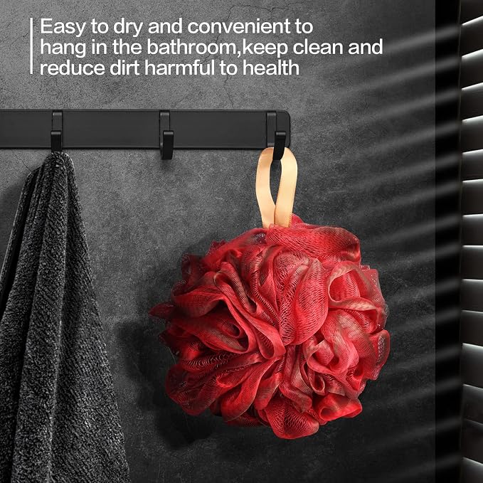 Fishent Shower Sponge Shower Loofah, Body Wash Loofah Sponge Body Scrubber - Image 3