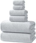 REDKISS 6 Piece Premium Towel Set, 2 Bath, 2 Hand, and 4 Wash Cloths, by REDKISSOnline