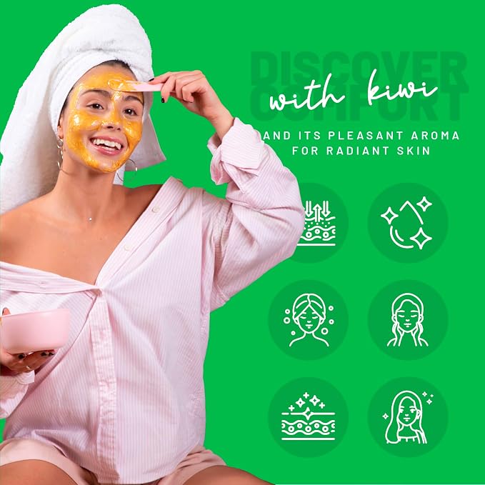 BRÜUN Peel-Off Kiwi Jelly Mask for Face Care – A 23 fl oz Rubber Mask Jar for - Image 3