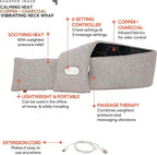 Calming Heat Neck Wrap by Sharper Image | Weighted Copper & Charcoal, Heating - Image 3