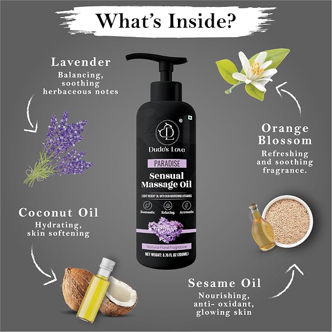 Organic - Edible Floral Sensual Massage Oil - Image 2