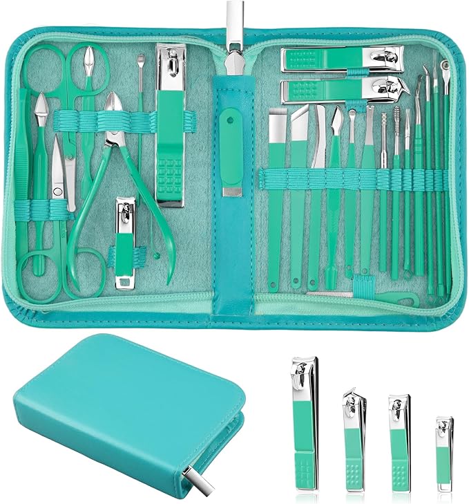 MINKINH Travel Manicure Set 26-Piece, Portable Nail Clippers Kit by Takecareofyourbeauty