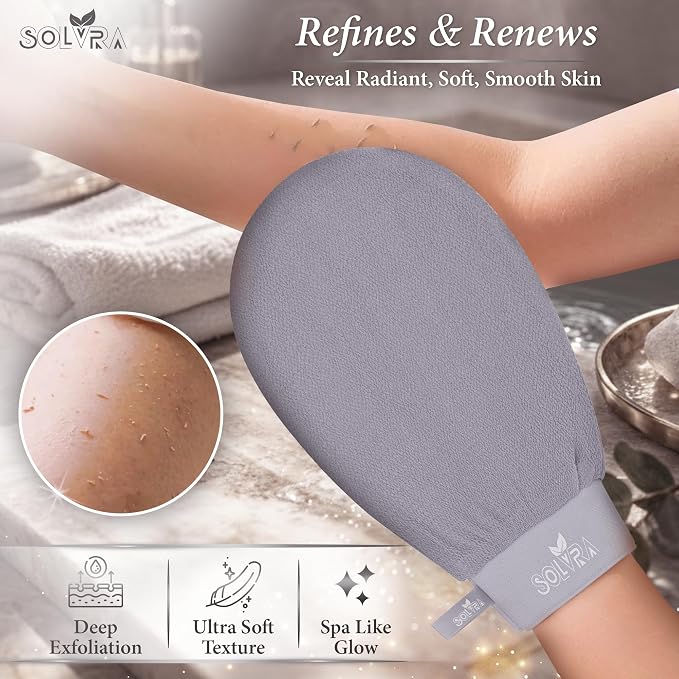 Exfoliating glove for Shower & Exfoliating body scrubber – 100% Vegan Viscose - Image 7