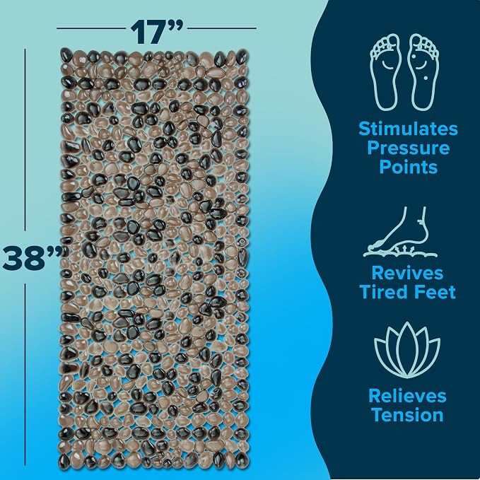 SlipX Solutions Non Slip Pebble Bath Mat - Image 4