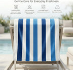 Premium Velour Cabana Beach Towel 2 Pack, 30” x 60” Soft Plush Cotton Pool Towel - Image 4