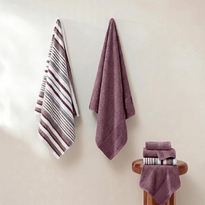 Modern Threads Pax 6-Piece Reversible Yarn Dyed Jacquard Towel Set - Image 2