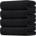 HOMEXCEL Waffle Bath Towels Set 4 Pack, Premium Microfiber Bathroom Towels by HOMEXCEL