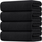 HOMEXCEL Waffle Bath Towels Set 4 Pack, Premium Microfiber Bathroom Towels by HOMEXCEL