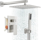 FPXRNG Shower Faucet Set Bathroom Square Rain Shower Head and Handle Set by FPXRNG