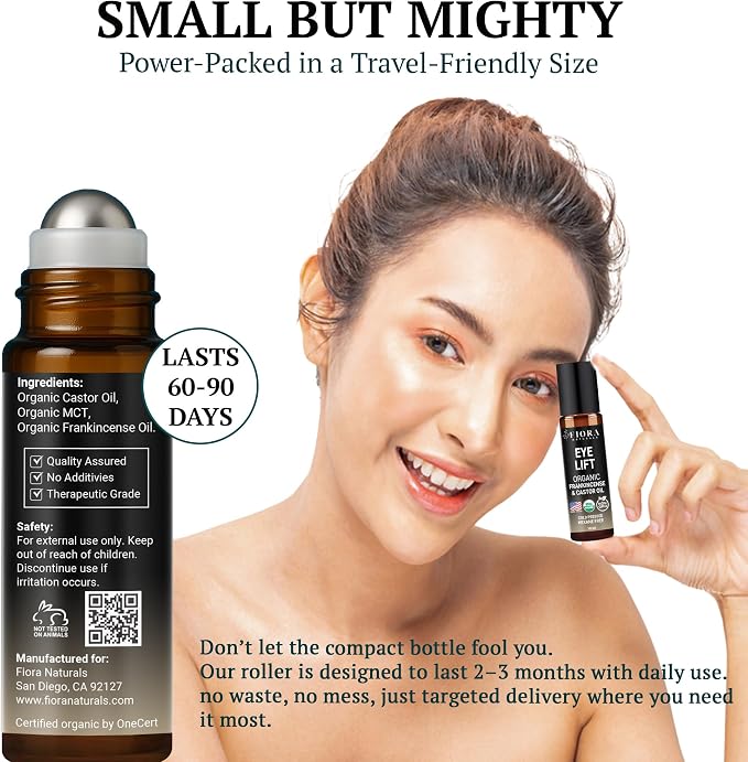 Organic Castor Oil and Frankincense Roll On – 100% Pure Hexane Free Eye Oil - Image 5