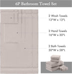 Madison Park Turkish 100% Cotton 600Gsm Luxury Premium Thick Soft Absorbent - Image 7